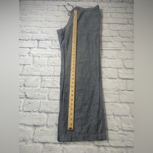 GAP Women's Gray Wide Leg Pants. Drawstring Waist. Size 12. - Picture 3 of 7